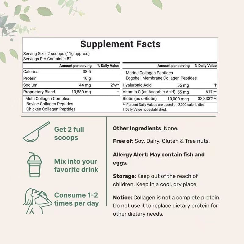 Collagen Peptide Powder Solid Drink Supplement