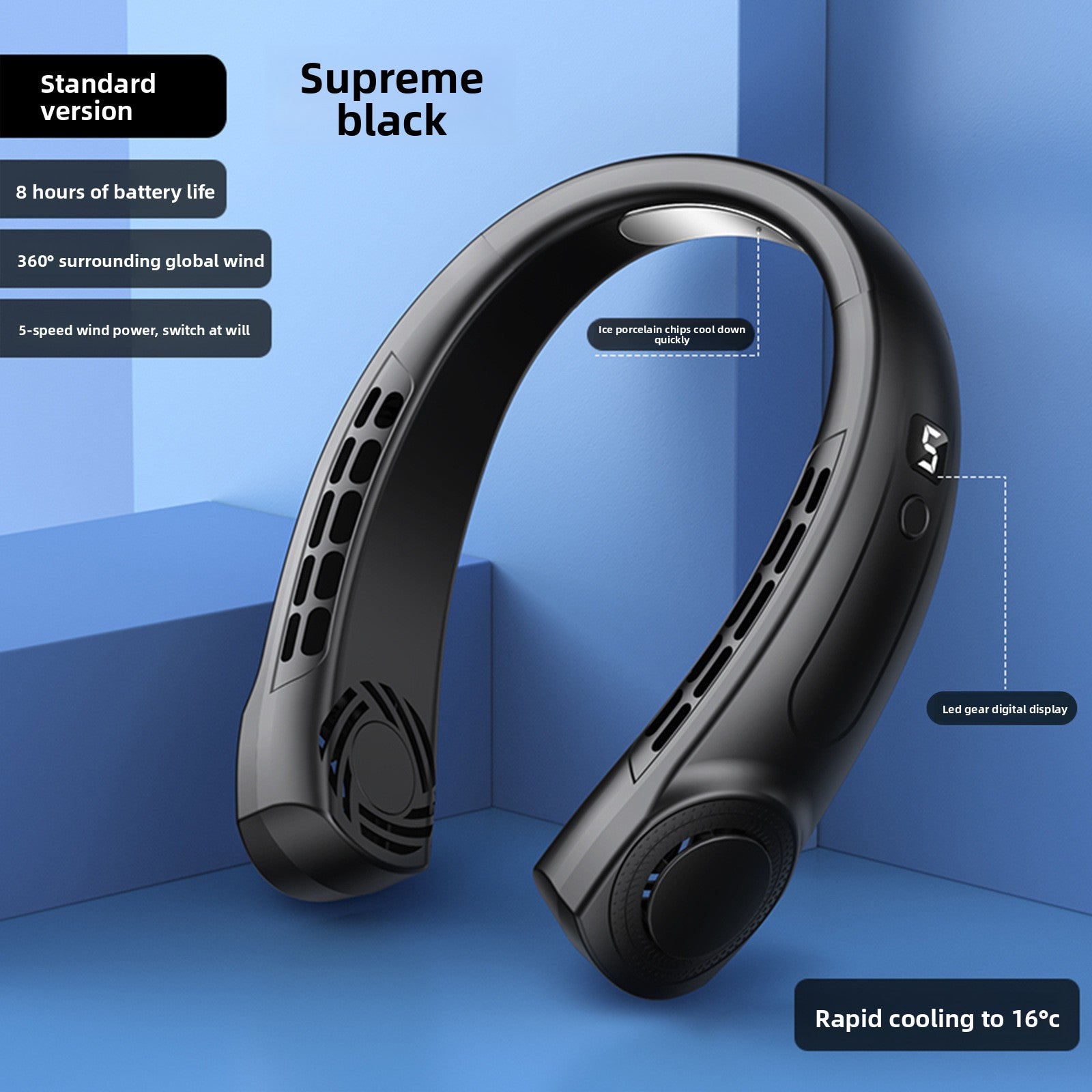 Portable Bladeless Neck Fan with USB Charging