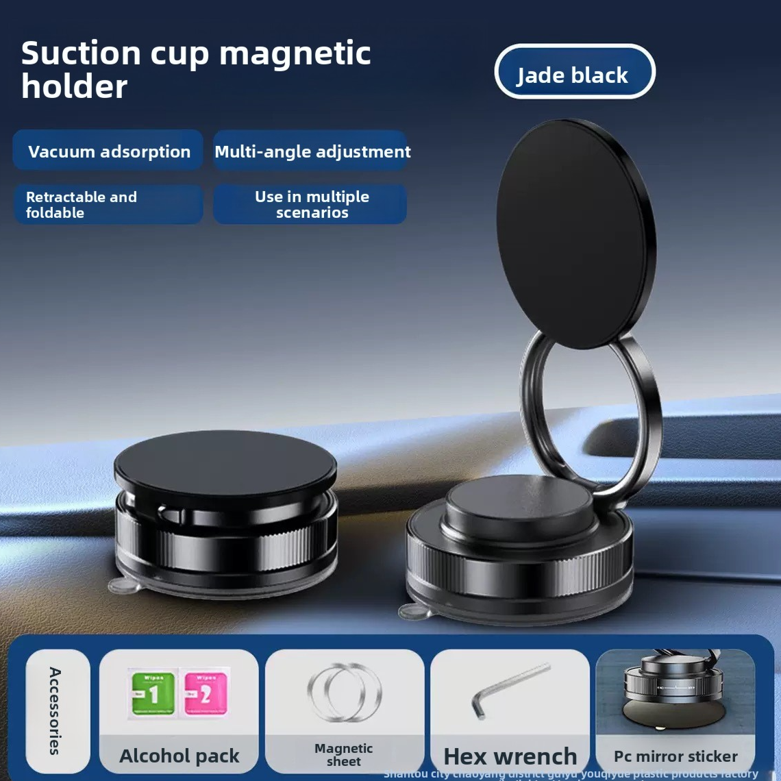 Magnetic Phone Holder with 360 Rotation
