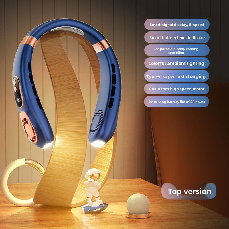 Portable Bladeless Neck Fan with USB Charging