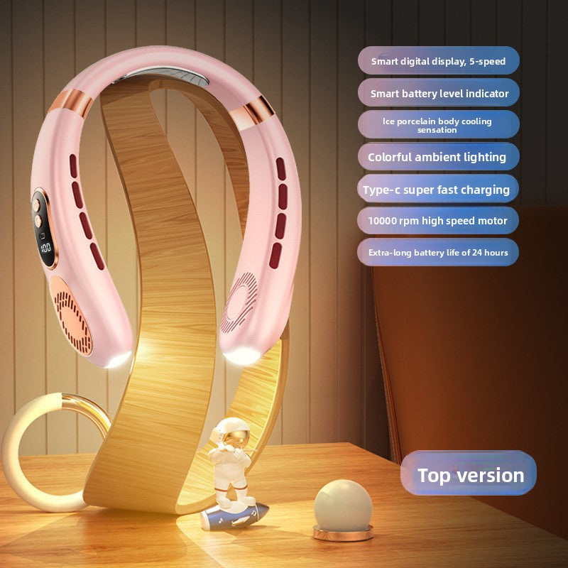 Portable Bladeless Neck Fan with USB Charging