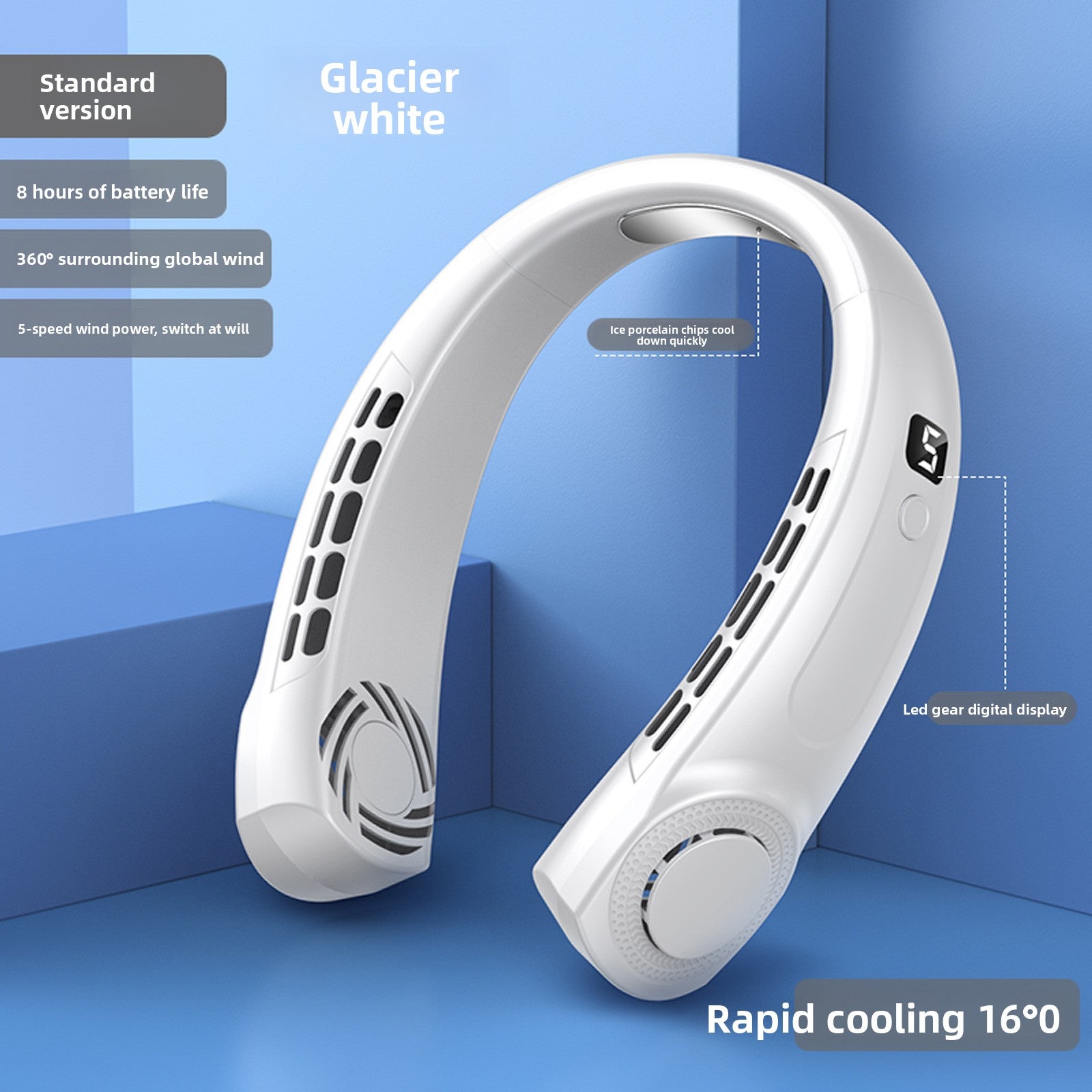 Portable Bladeless Neck Fan with USB Charging