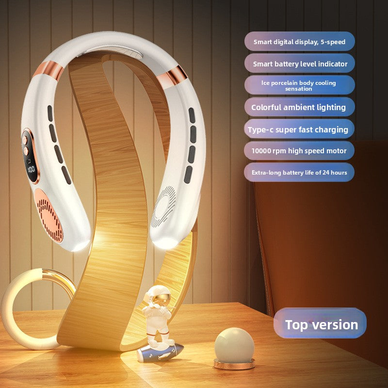 Portable Bladeless Neck Fan with USB Charging